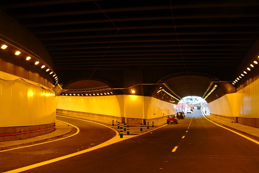 Precast arch solution, TechSpan® by Geoquest pictured used as a major road tunnel.