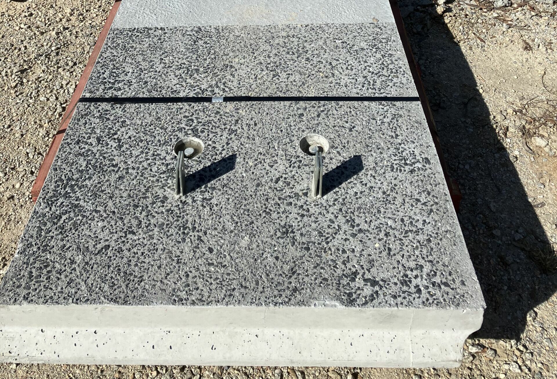 Plastic waste turned into eco-concrete aggregate mix then used to make concrete by Geoquest Australia.