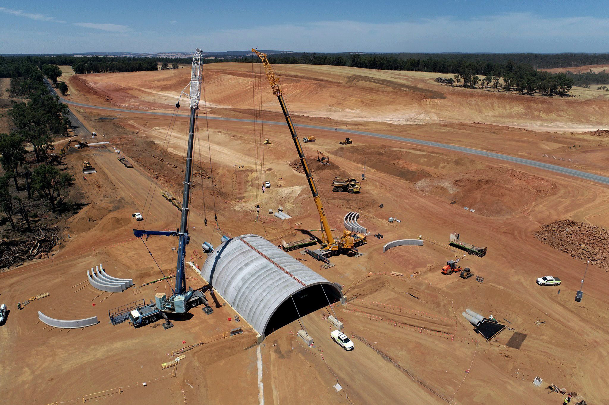 The largest precast concreet arch in the Southern Hemisphere installed as a bridge at a mine site in Western Australia