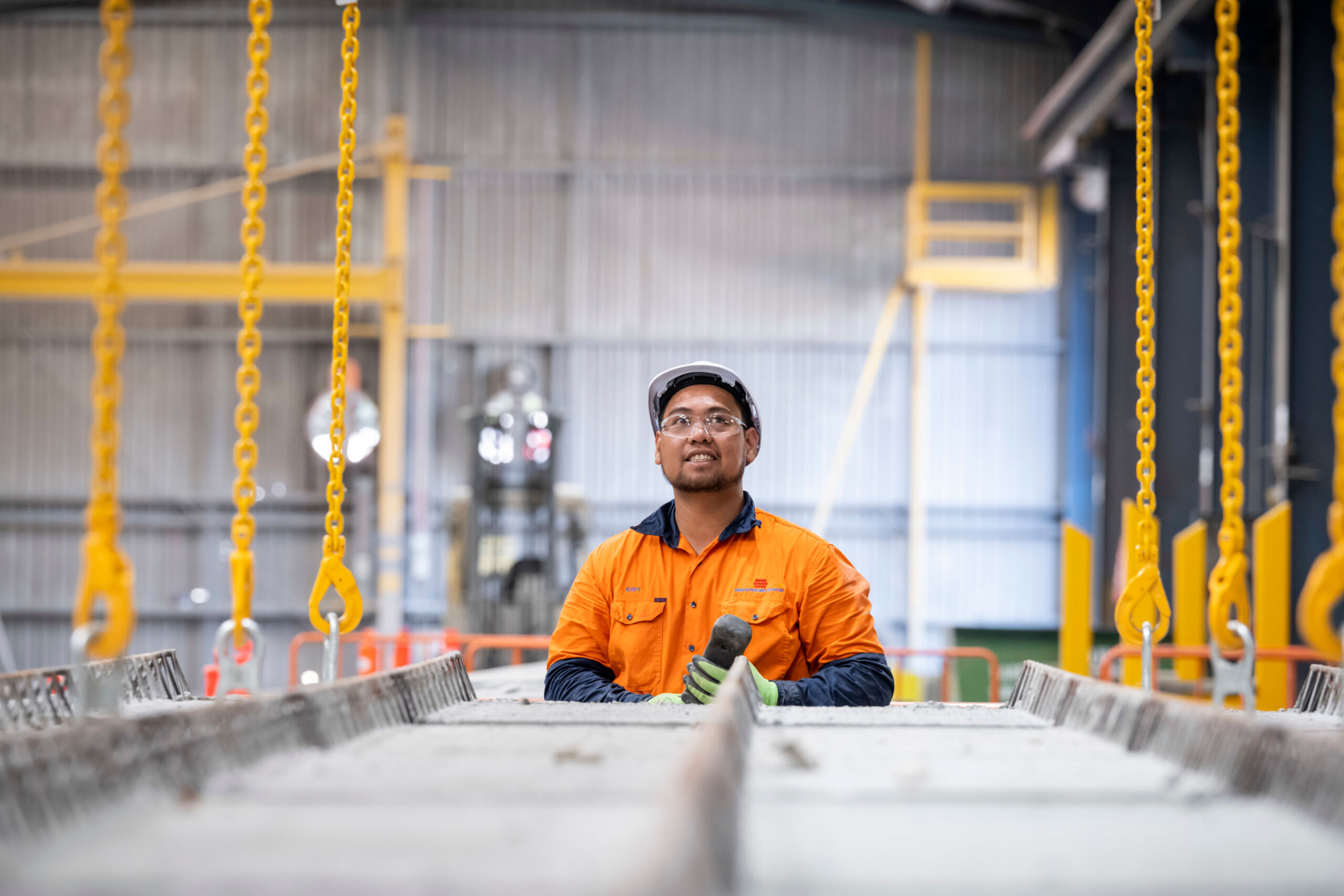 Geoquest Australia Albury, NSW, precast concrete manufacturing site colleagues