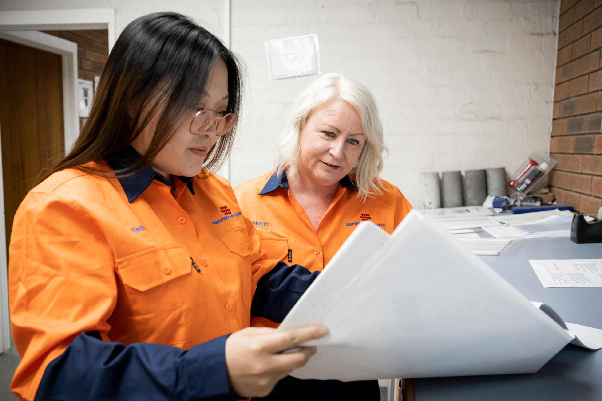 Geoquest Australia Albury, NSW, precast concrete manufacturing site colleagues. Geoquest - Our communities Australia